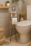 Decorative Toilet Paper Hanger Minimalist Toilet Roll Holder with Human Figure Bathroom Organizer with Refill - 2