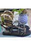 K87Tml36T Women's Genuine Leather Stone Sandals - 2