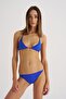 Blue Tie-Up Triangle Bikini - 3