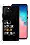 غطاء حماية لهاتف Samsung Galaxy S10 Lite، تناول الطعام، النوم، اللعب، التكرار
