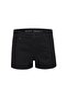 Black Slit Detailed Jean Shorts