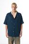 Oversize Perforated Knitwear Shirt Navy Blue - 3