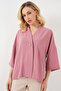 Women's Short Sleeve Oversize Kimono 5969 - Dusty Rose - 4
