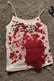 White Innocent Bystander Gothic Y2K Strap Crop - 3