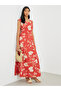 Floral Print Sleeveless A-Line Maxi Dress - 5
