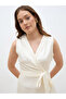 Sleeveless Pleated A-Line Wrap Midi Dress - 4