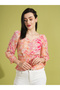 Floral Printed Sweetheart Neck Top