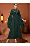 Embellished High Neck Cape Sleeve Maxi Dress - 5