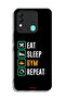 غطاء حماية تكنو سبارك 8 - Eat Sleep Gym Repeat - 2