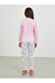 Graphic Print Long Sleeve T-Shirt and Pyjama Set - 4