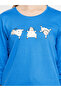 Graphic Print Ruffled Hem Cotton Top and Pyjama Set - 6