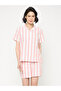 Striped Short Sleeve Cotton Shirt and Shorts Set