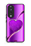 غطاء حماية لهاتف Honor 90 بتصميم قلب لامع