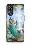 غطاء حماية لهاتف Oppo A58 5G بنقشة الطاووس