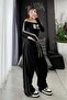 Y2K Harajuku Waist Detailed Striped Oversize Sweatpants - 2