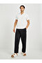 Men White Textured Zip Front Relaxed Fit Polo T-Shirt - 2