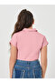 Solid Spread Collar Tie-Up Crop Shirt - 4