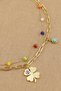 316L Steel Anklet - 2-Piece Combination Colorful Beaded Clover 316L Steel Anklet 20+4cm Tarnish-Free - 2