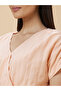 Stiped Ruched Sleeve Waist Tie-Up Crop Top - 5