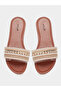 Embellished Flat Sandals - 5