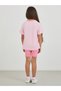 Girls Color Block Oversized T-Shirt and Shorts Set - 5