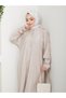 Women's Buttoned Strawberry Fabric Beige Double Suit - 4