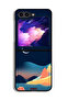 غطاء حماية لهاتف Samsung Galaxy Z Flip6 بتصميم رسم تجريدي للقمر