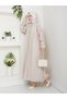 Women's Buttoned Strawberry Fabric Beige Double Suit - 3