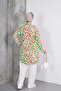 Green Brown Tunic and White Pants Set - 6
