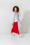 Capri Pleated Trousers Scalloped/Embroidered Blouse/Shirt Gakım - 3