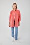 4053 Women's Single Pocket Oversize Basic Shirt Pomegranate - 3