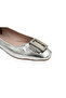 Kindep Cico Buckle Detailed Women's Ballerinas Silver - 5