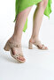Kindep Yes Thick Heeled Double Buckle Women's Slippers Mink - 2