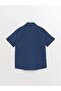 Lcw Kids Navy Blue Patterned Short Sleeve Boy's Shirt - 2