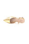 Cico Low Thick Heeled Closed Toe Women's Shoes Gold - 4
