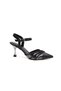 Kindep Park Stone Piping Detailed Closed Toe Heeled Women's Shoes Black - 2