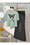 Children's Butterfly Printed T-Shirt Spanish Leg Tracksuit Set