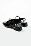 Kindep Closed Toe Low Thick Heeled Women's Shoes Black - 7