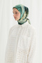Lotus Pattern Soft Scarf -Green - 2