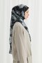 Aura Silk Crepe Shawl - Black - 3