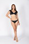 Women's Black Tulle Lycra Gathering Bikini with Skirt 36-42 - 4