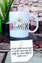كوب هدية مطبوع عليه Life İs Better At Beach - 3