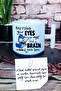 Keep Rolling Your Eyes Sarcastic Printed t Handle Latte Cup Mug Cup - 3