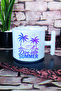كوب لاتيه مطبوع عليه Dive Into Summer مع مقبض على شكل حرف T