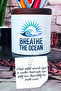 حامل أقلام سيراميك مطبوع عليه Breathe The Ocean منظم سطح المكتب - 2