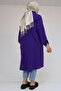58092 Plus Size Double Button Detailed Muslin Shirt - Plum - 5