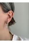 Steel Silver Hanging Heart Stone Bluff Earrings -No Tarnishing- - 2