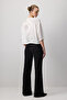 High Waist Denim Pants with Tassel Tassels - 6
