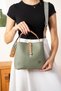 Women's Green Tan 3-Eye Waterproof Crossbody and Shoulder Bag 22 X 20 cm - 2