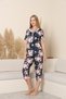 Angelique Bamboo Fabric Short Sleeve Lace Detail Women's Capri Suit 22270 - 2